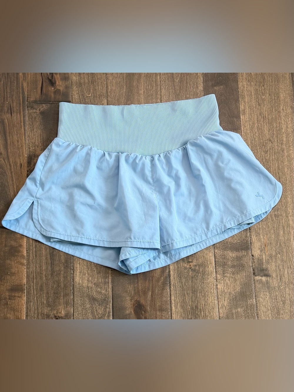 JoyLab Light Blue Athletic Running Shorts Wide Smocked Waist Style Medium - Picture 7 of 7